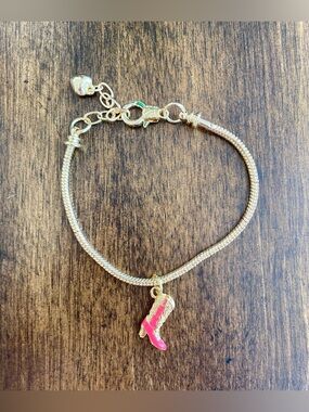 Cowboy Boot Charm Bracelet - New